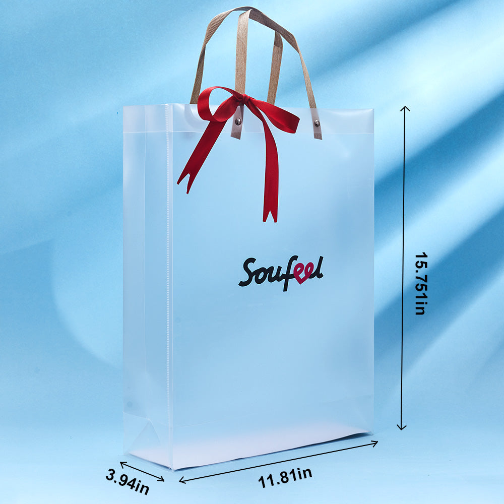 Soufeel Gift Package Clear Frosted with Handles
