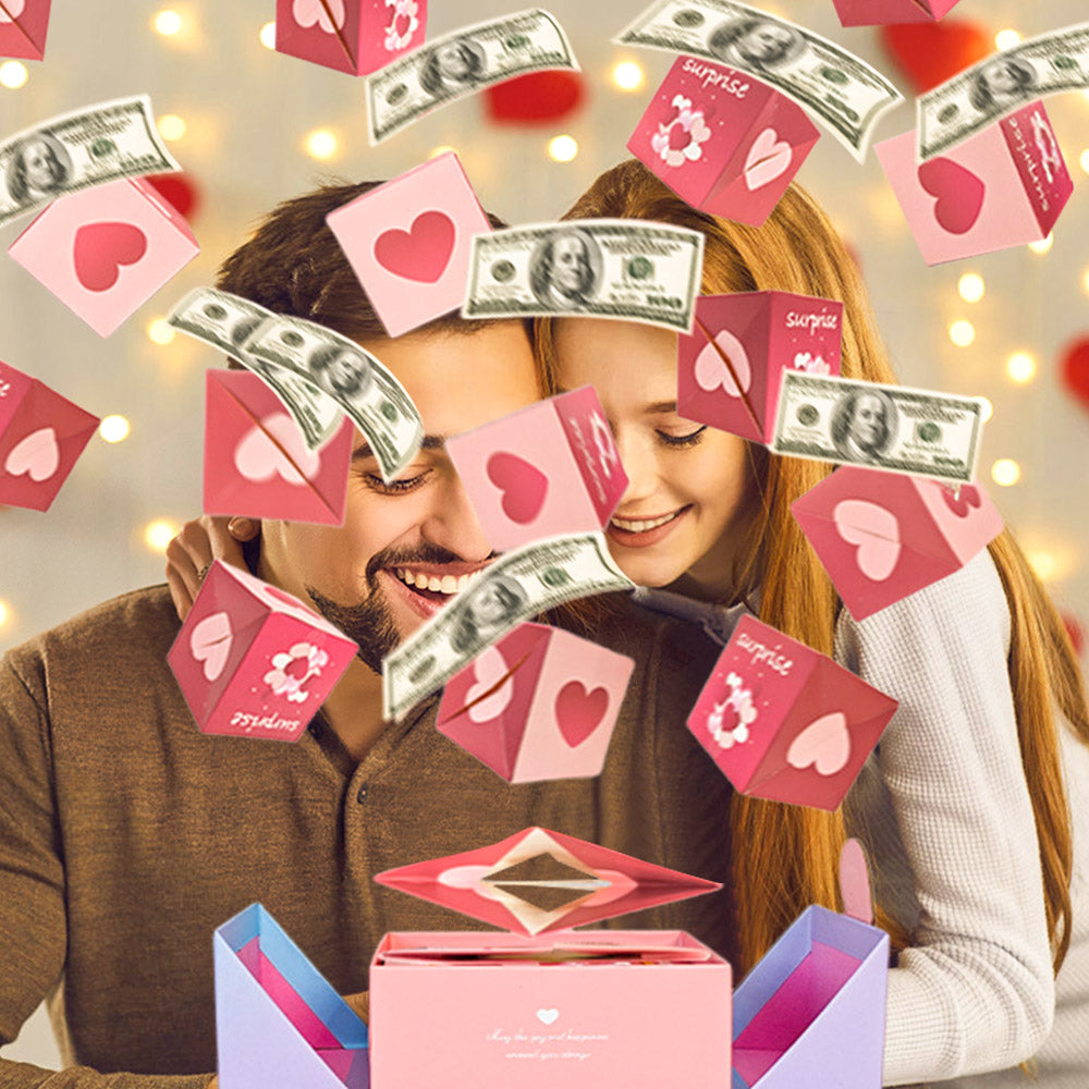 DIY Surprise Gift Box for Money Cash Pop Up Gift Box for Lover
