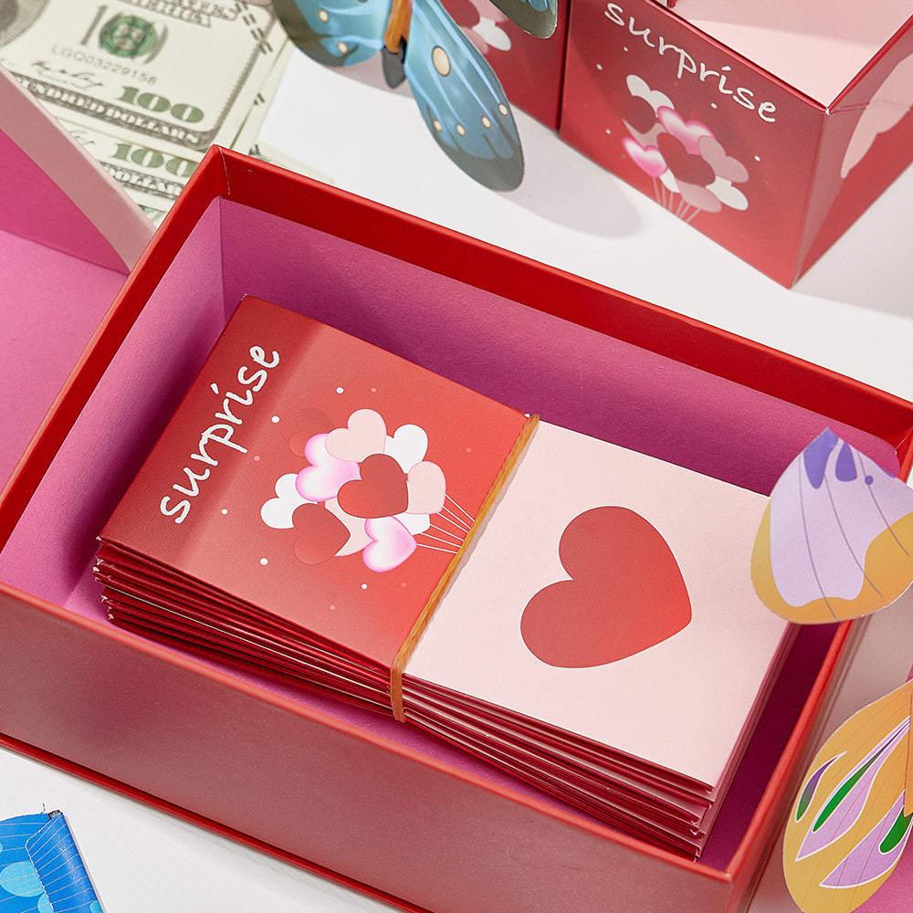 DIY Surprise Gift Box for Money Cash Pop Up Gift Box for Lover