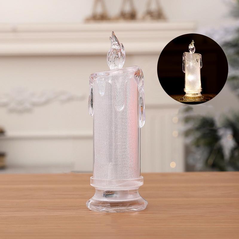Acrylic Transparent Flameless Nightlight Mini Lamp Restaurant Decoration for Christmas