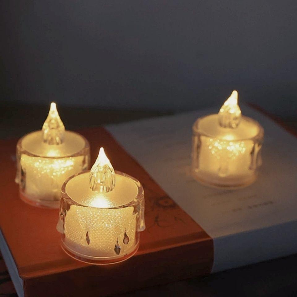 Acrylic Transparent Flameless Nightlight Mini Lamp Restaurant Decoration for Christmas