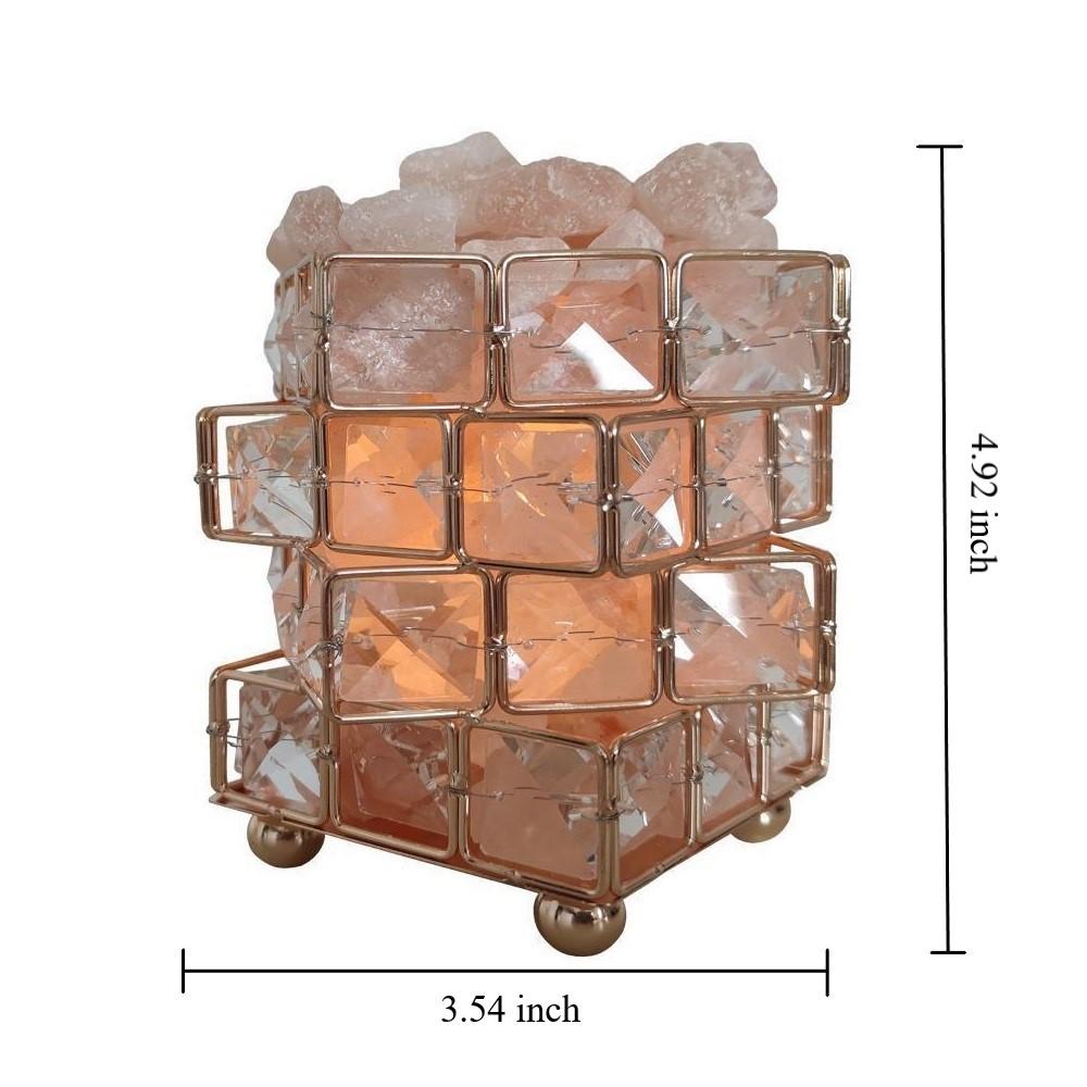 Four-Story Square Crystal Nightlight  Salt Lamp Home Table Decoration