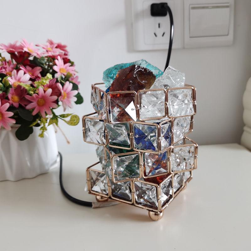 Four-Story Square Crystal Nightlight  Salt Lamp Home Table Decoration