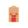 100pcs Merry Christmas Decoration Label Gift Card Christmas Tree Pendant Card - Gingerbread Man Chimney Gift