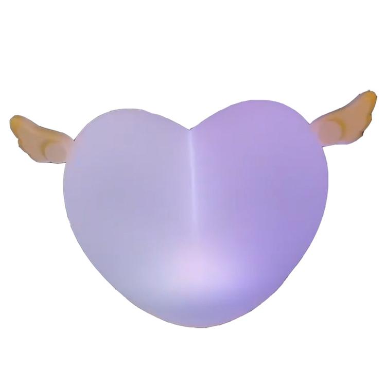 Creative Colorful Heart Night Light Heart Patting Lamp Bedroom Ddecoration