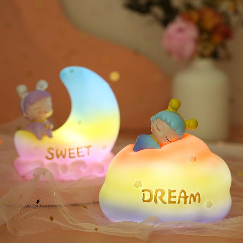 Sweet Dream Lamp Lovely Moon Bedroom Desktop Decoration Creative Birthday Gift
