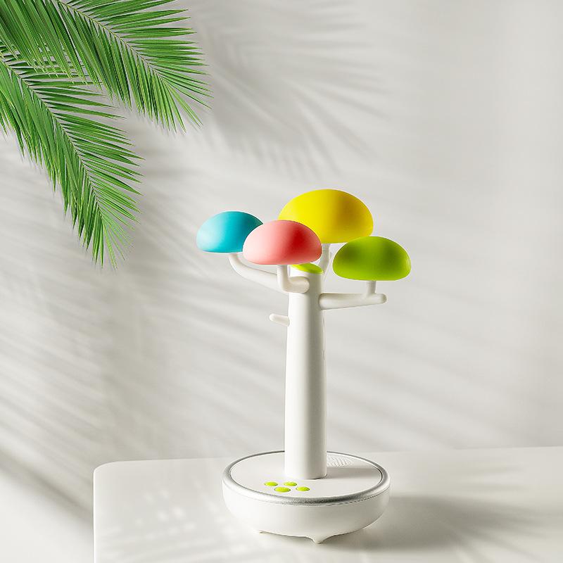 Wishing Tree Lamp Bluetooth Speaker Small Night Light Colorful Gradient Romantic Rainbow Music Light