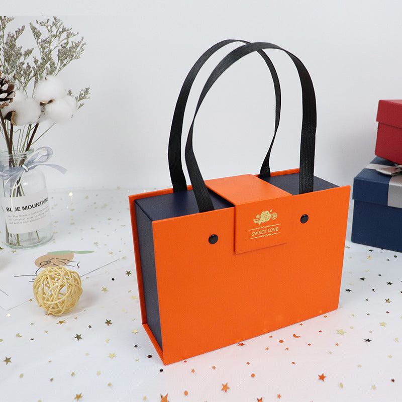 Rectangle Shaped Presentation Gift Box Flip hand box Simple and Beautiful Gift Box