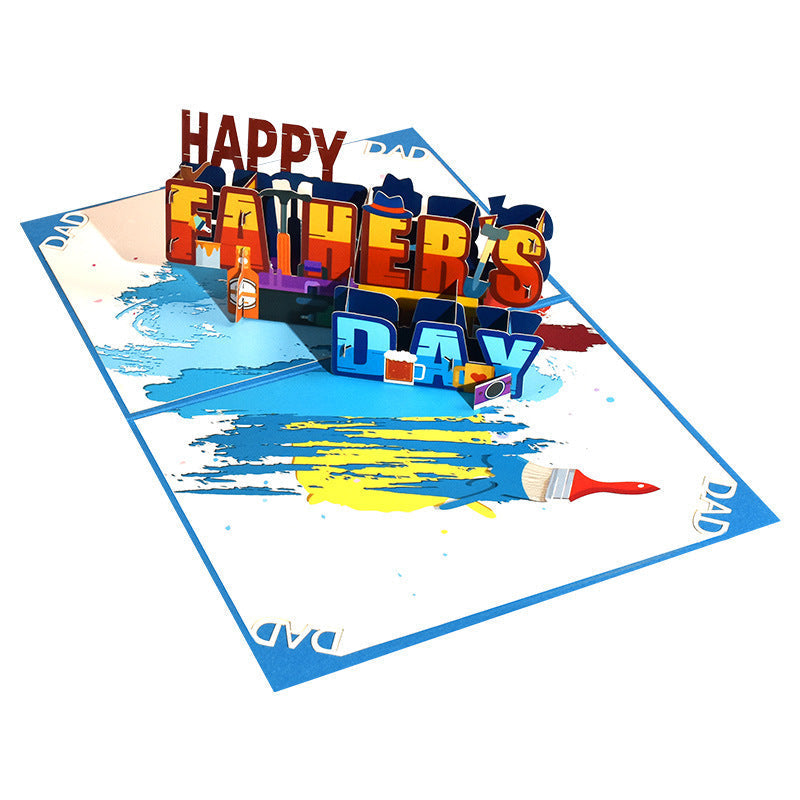3D Pop Up Card Happy Father's Day Greeting Card Gift for Dad