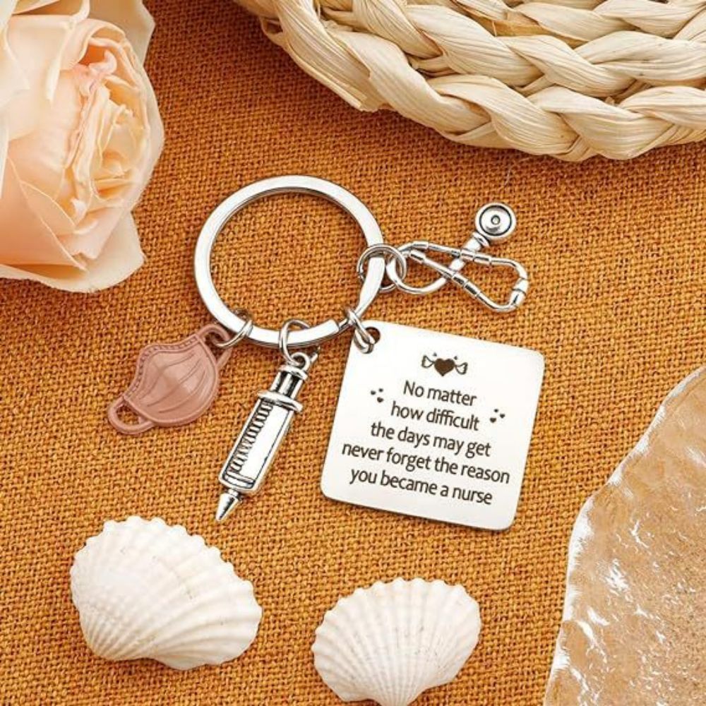 Nurse Keychain Stainless Steel Keychain Gifts For Women Nurses Week Gifts Nursing Graduation Gift Nurse Practitioner Gifts