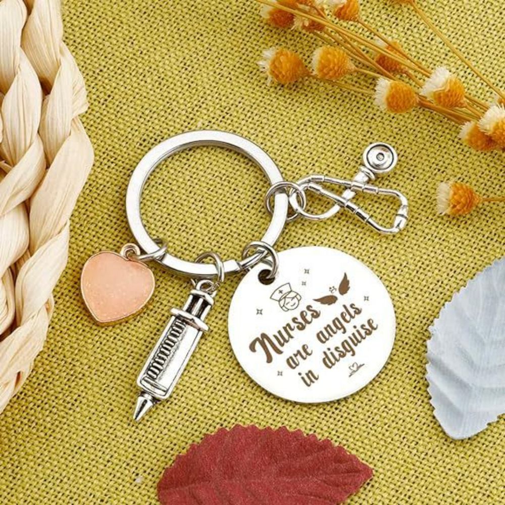 Nurse Keychain Stainless Steel Keychain Gifts For Women Nurses Week Gifts Nursing Graduation Gift Nurse Practitioner Gifts