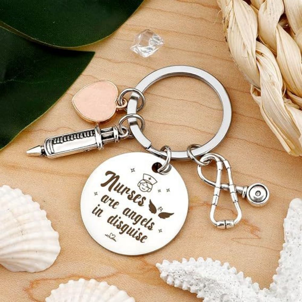 Nurse Keychain Stainless Steel Keychain Gifts For Women Nurses Week Gifts Nursing Graduation Gift Nurse Practitioner Gifts