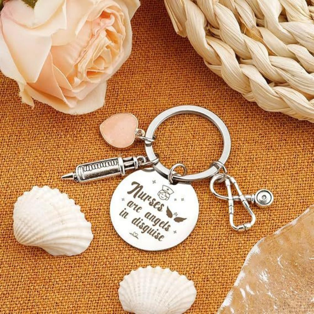 Nurse Keychain Stainless Steel Keychain Gifts For Women Nurses Week Gifts Nursing Graduation Gift Nurse Practitioner Gifts