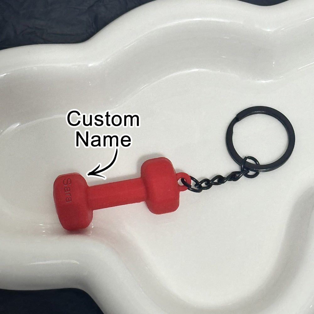 Fitness Equipment Rubber Keychain Accessories Equipment Pendant Mini Barbell/Water Cup/Kettlebell/Weight Plate Backpack Keychain