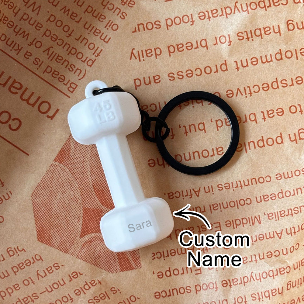 Fitness Equipment Rubber Keychain Accessories Equipment Pendant Mini Barbell/Water Cup/Kettlebell/Weight Plate Backpack Keychain