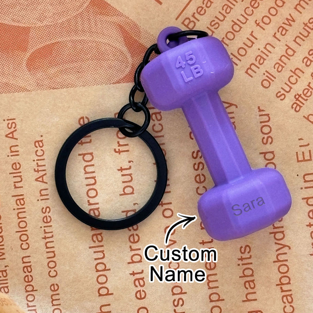 Fitness Equipment Rubber Keychain Accessories Equipment Pendant Mini Barbell/Water Cup/Kettlebell/Weight Plate Backpack Keychain