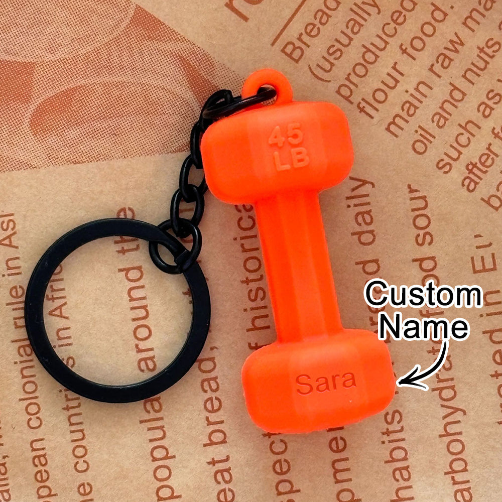Fitness Equipment Rubber Keychain Accessories Equipment Pendant Mini Barbell/Water Cup/Kettlebell/Weight Plate Backpack Keychain