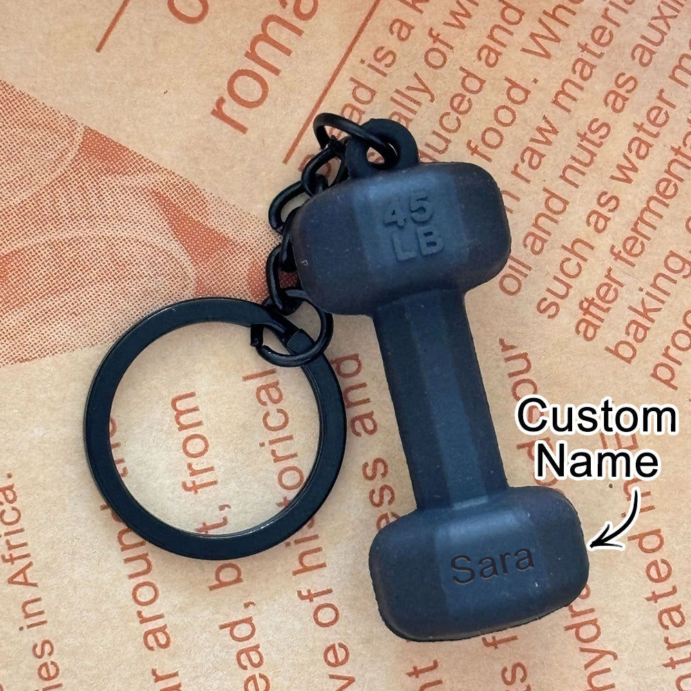 Fitness Equipment Rubber Keychain Accessories Equipment Pendant Mini Barbell/Water Cup/Kettlebell/Weight Plate Backpack Keychain