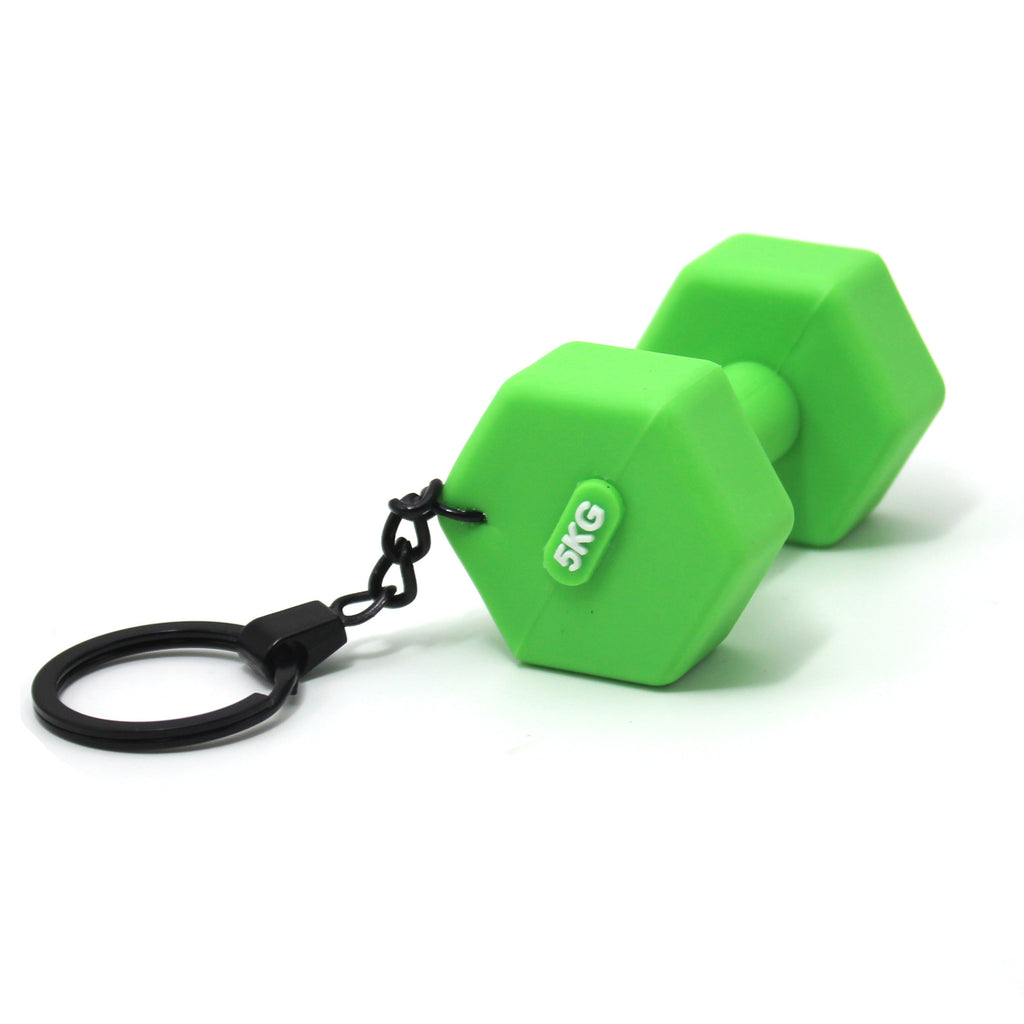 Dumbbell Rubber Keychain Accessories Equipment Pendant Mini Fitness Backpack Keychain