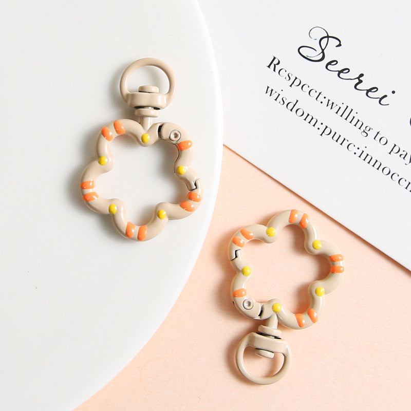 Brown Flower Key Ring