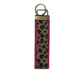 Leopard Print Wristlet Keychain Fashion Wrist Strap for Women