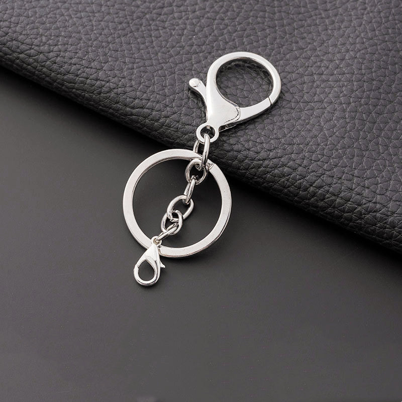 Open Jump Ring with Lobster Clasps and Extension Chain for Jewelry Making DIY Keychain Accessories Silver