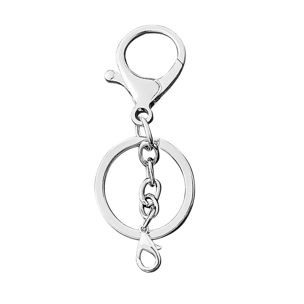 Open Jump Ring with Lobster Clasps and Extension Chain for Jewelry Making DIY Keychain Accessories Silver