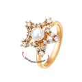 Star Pearl Gold Anxiety Ring with Zircon Special Gift For Her