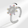 Fidget Anti-anxiety Ring Rudder Star Talisman Open Adjustable Spinner Ring Jewelry Gifts for Her