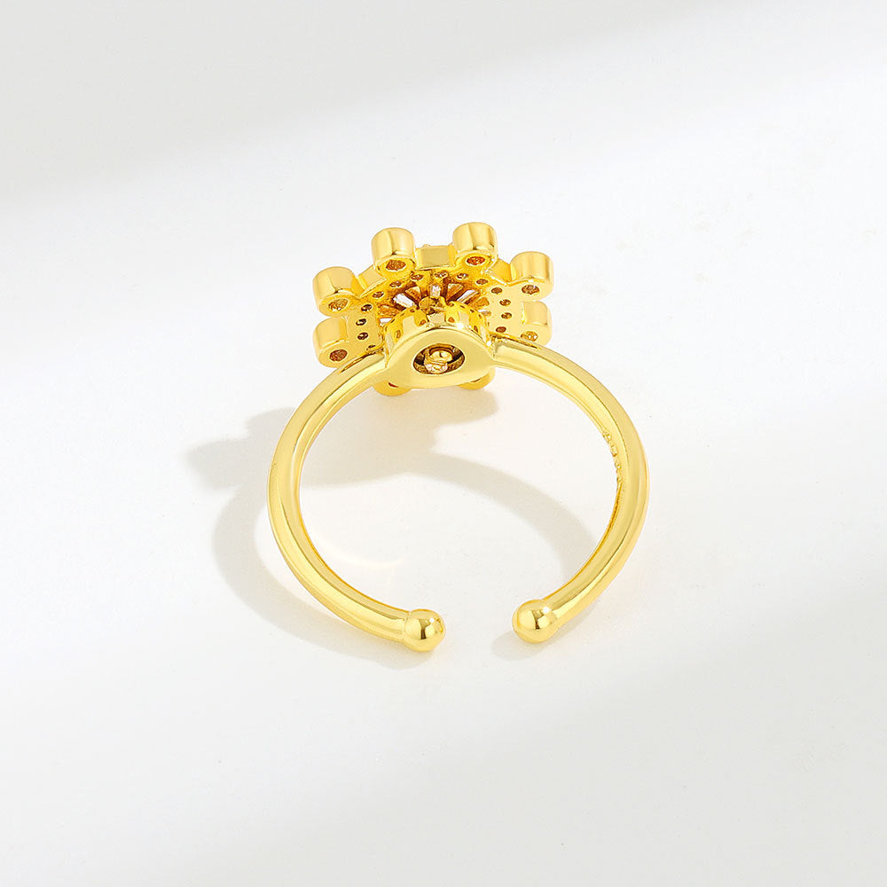 Fidget Anti-anxiety Ring Rudder Star Talisman Open Adjustable Spinner Ring Jewelry Gifts for Her
