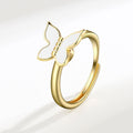 Fidget Anti-anxiety Ring Butterfly Open Adjustable Spinner Ring Jewelry Gifts for Her