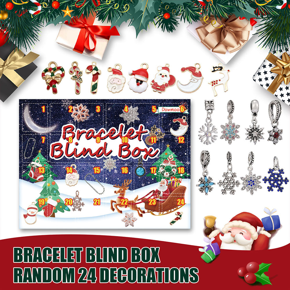 Christmas Advent Calendar Diy Bracelet Box Advent Calendar 24-Frame Calendar Surprise Bell Box