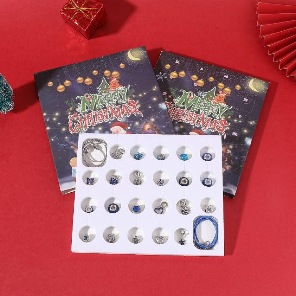 Christmas Gifts Advent Calendar Charm Christmas Jewelry Advent Calendar Gift Box Set DIY Charm Jewellery