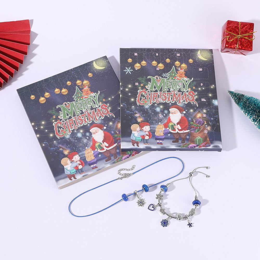 Christmas Gifts Advent Calendar Charm Christmas Jewelry Advent Calendar Gift Box Set DIY Charm Jewellery