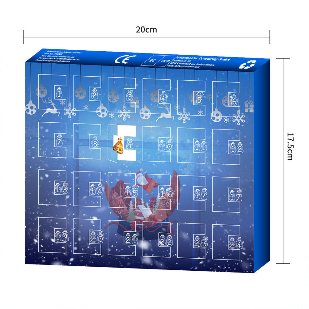 Christmas 24 Number Advent Calendar Box Diy Bracelet Jewelry Advent Calendar Gift Box (Random Style)