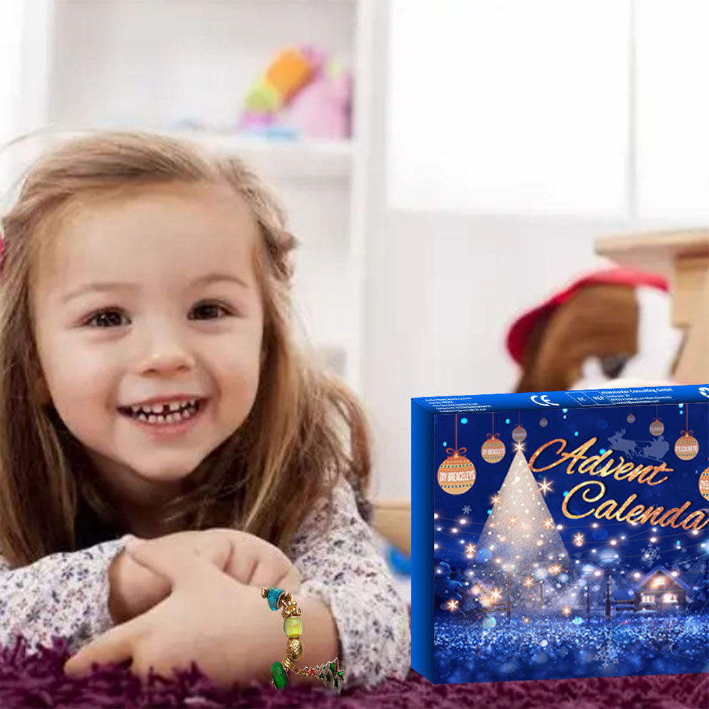 Christmas 24 Number Advent Calendar Box Diy Bracelet Jewelry Advent Calendar Gift Box (Random Style)
