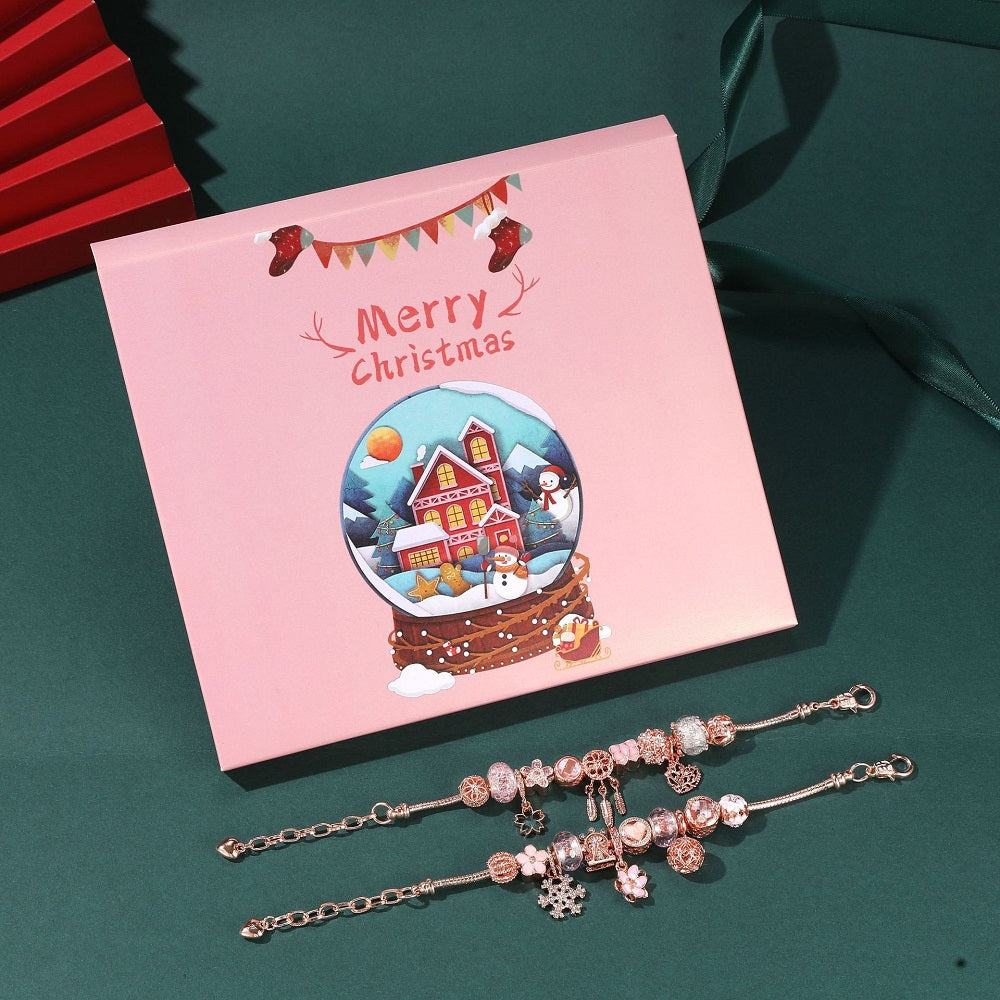 Christmas Countdown Calendar Advent Calendar DIY Bracelet Set Jewelry Advent Calendar Gift Box for Christmas Gifts