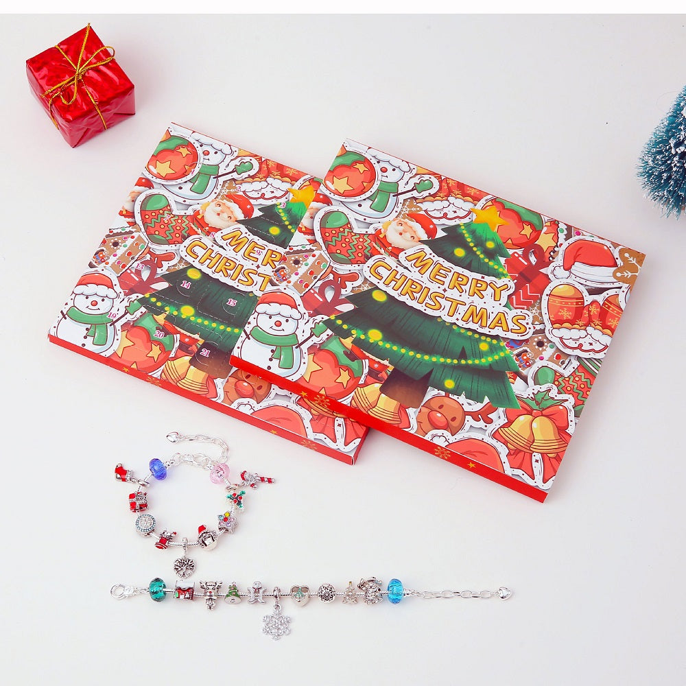 Advent Calendar Charm Box 24 Christmas Countdown Calendar Surprise Blind Box DIY Jewelry Advent Calendar Gift Box Set Christmas Gifts