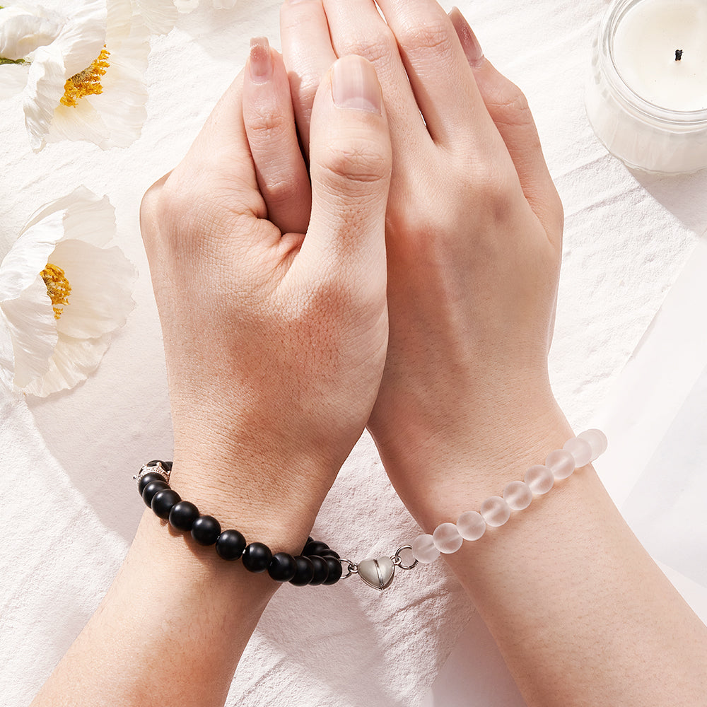 Magnetic Couple Crown Bracelet Set Valentine's Day Gift for Couples