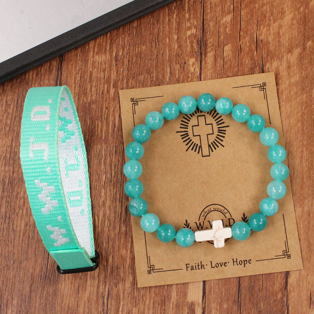 Cross Three-Piece Bracelet Woven Bracelet