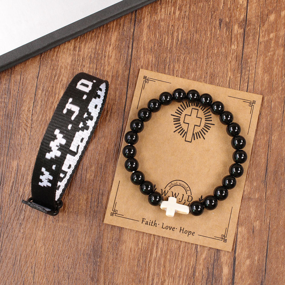 Cross Three-Piece Bracelet Woven Bracelet