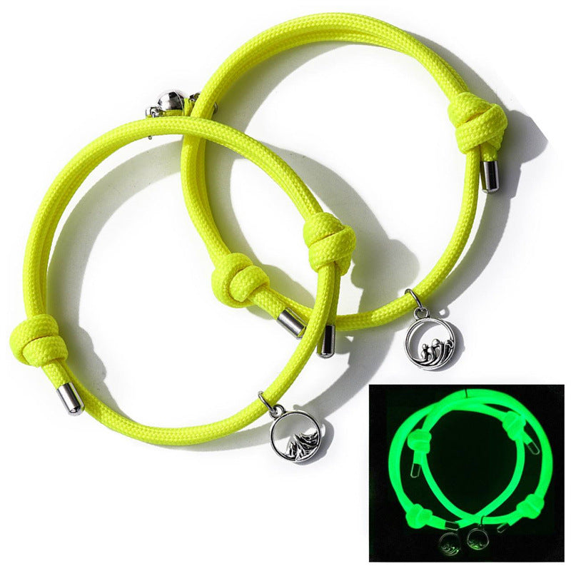 Luminous Couple Magnetic Bracelets Adjustable Bracelet Jewelry
