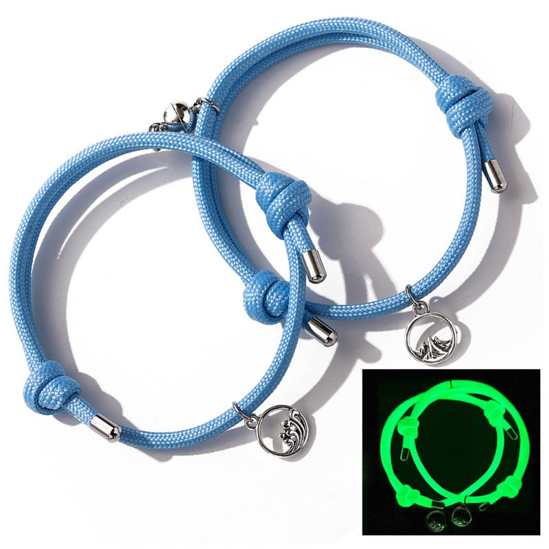 Luminous Couple Magnetic Bracelets Adjustable Bracelet Jewelry
