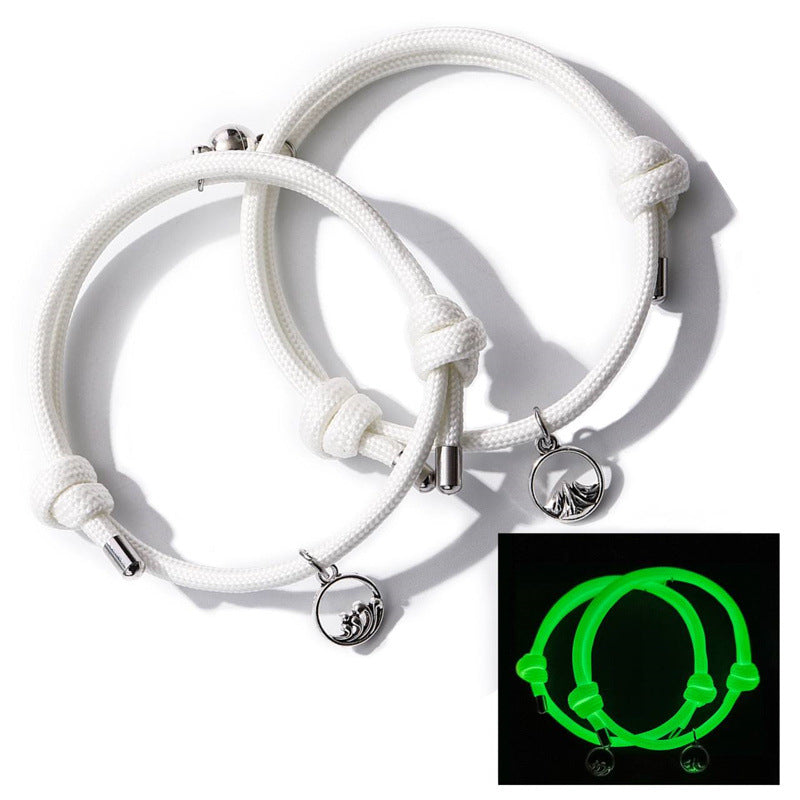Luminous Couple Magnetic Bracelets Adjustable Bracelet Jewelry