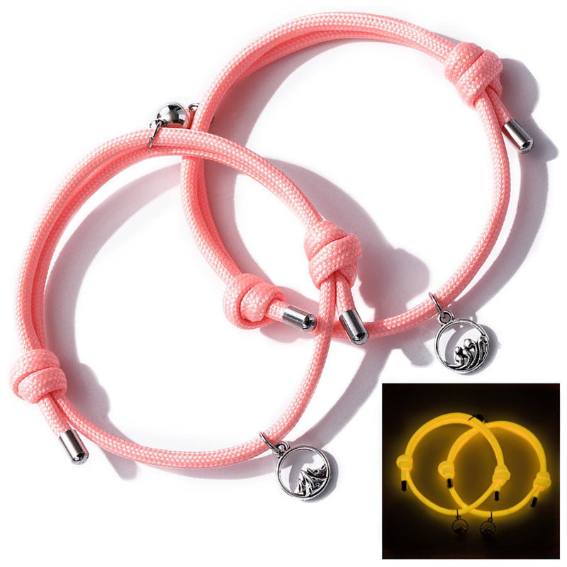 Luminous Couple Magnetic Bracelets Adjustable Bracelet Jewelry