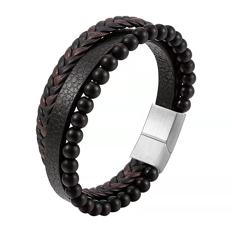 Simple Bracelet Braided Leather Bracelet Men's Gifts