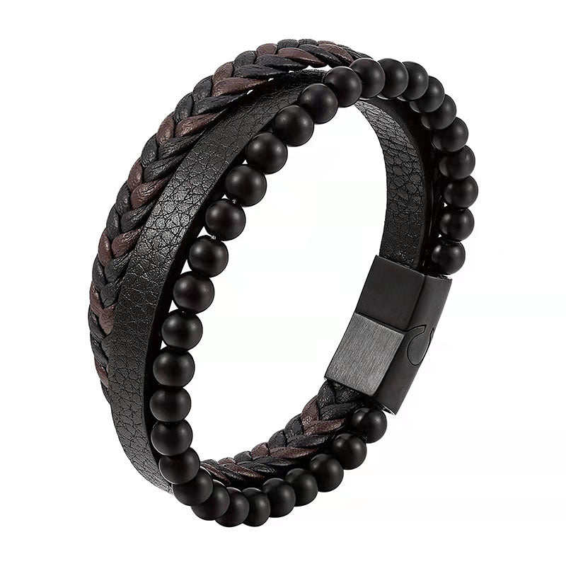 Simple Bracelet Braided Leather Bracelet Men's Gifts