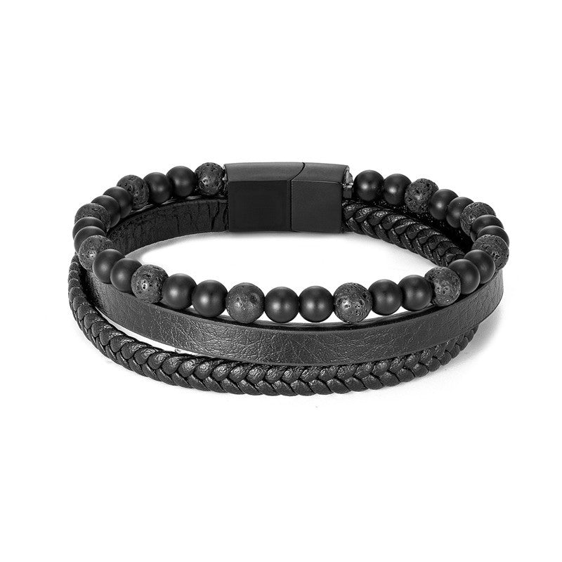 Simple Bracelet Braided Leather Bracelet Men's Gifts