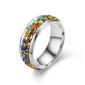 Stainless Steel Rotating Rings Anxiety Relieving Ring Jewelry Gifts for Women Men