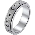 Anxiety Ring for Women Men Moon Star Relieving Anxiety Rotating Ring Jewelry Gifts